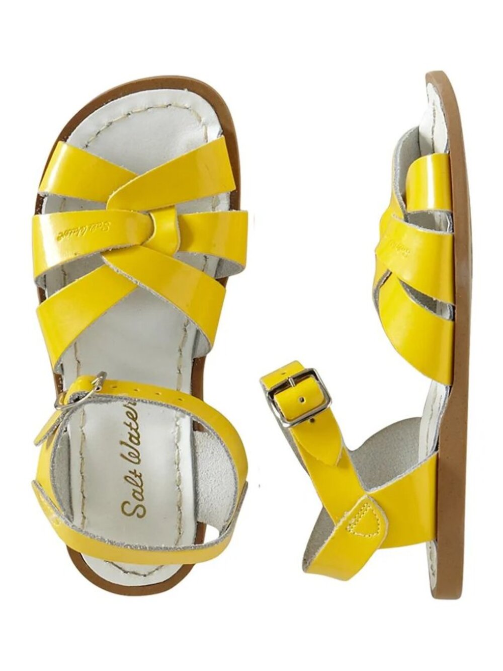 NWT Salt Water Baby/Toddler Girl Yellow Leather Sandal Size 7